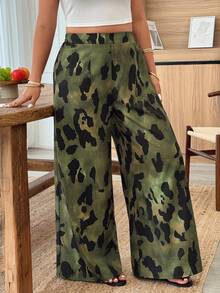 Weeklong Pantalones casuales de vacaciones con estampado floral para mujer de talla grande, para primavera/verano - Multicolor - Ver 5