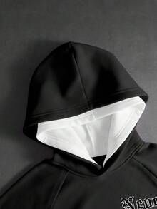 PAVTROS Áo hoodie nam kiểu dáng thường ngày, thêu chữ, thích hợp cho mùa Thu/Đông. - màu đen - Xem 6