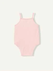 Cozy Pixies 3pcs/Set Baby Girls' Soft Solid Color Knit Camisole Romper Set - Multicolor - View 6