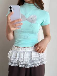 DAZY 夏季新款海滩度假休闲甜美女裙 - 白色 - 查看 7