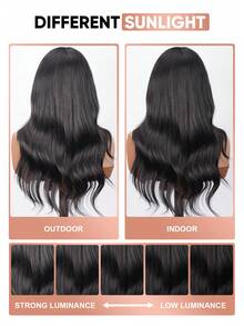 ALL READY WIG 7x5 Designer Layered Glueless Wear&Go Curtain Bangs Natural Wave Wig, 100% Human Hair Wear And Go Pre Cut Pre Plucked Glueless Closure Wig Layered With Curtain Bang Natural Black, 180% Density, 16-22 INCH, Pull & Go Real Human Hair Wigs For Women Pre-Plucked Hairline - SNatural - View 10