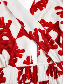 GlowEve Đầm chữ A hở lưng in họa tiết đại dương dành cho nữ, thắt eo, phong cách Bohemian quyến rũ, thanh lịch, gợi cảm, thích hợp cho công sở, hẹn hò, thời trang đường phố Pháp, retro, đa năng, màu mơ, họa tiết đỏ, hàng mới về, đầm maxi không tay - Nhiều màu - Xem 7