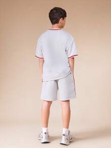 SUMWON Tween Boys T-Shirt Co-Ords - Grey - View 2