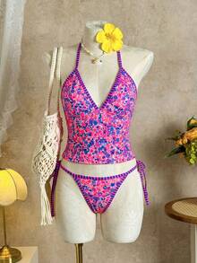 Swim Mod Bộ bikini họa tiết hoa nhiệt đới dễ thương, giản dị - Nhiều màu - Xem 3