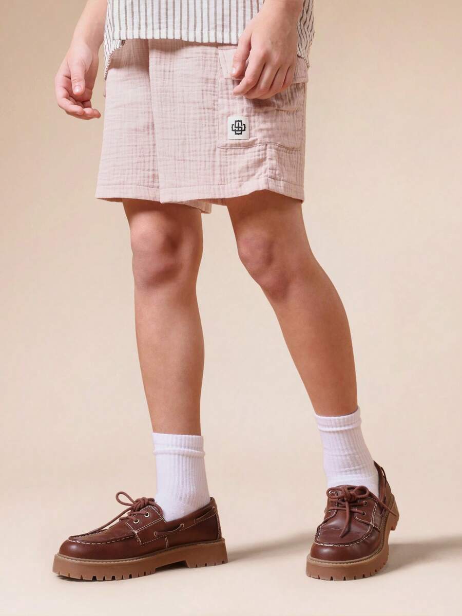 SUMWON Tween Boys Shorts - Khaki - View 1