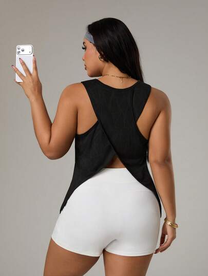 Rhythm Era Women's Solid Color Minimalist Casual Sports Tank Top