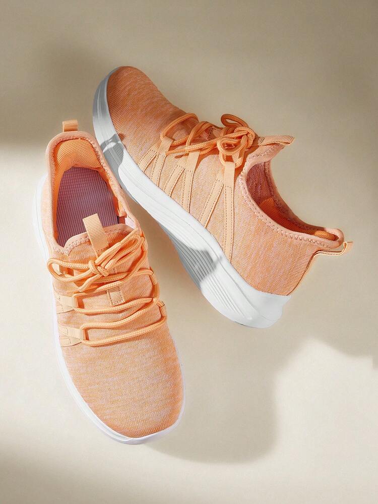 CUCCOO EASI Cloud Soft Sole, Women's Integrated Running Shoes, Breathable Mesh Skipping Rope Sneakers, Light Walking Shoes, Walking On The Feet, Soft Elastic Running Shoes, Women's Breathable Sneakers, Gym Training Jogging Shoes, Fashionable Light-Colored, Integrated Street Jogging, Retro Casual Style