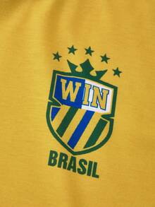 SHEIN Bolty青少年男童休闲简约短袖圆领T恤，适合夏季穿着 - 彩色 - 查看 7