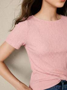 Nuevo suéter de cuello barco color café para el verano, textura de punto, cintura ajustable, lazo decorativo, adecuado para trabajo de oficina, eventos formales, festivales de junio - Rosa 2 - Ver 9