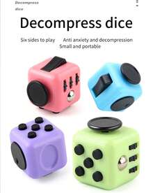 MINKOJA 1个六面减压玩具解压骰子指尖魔方减压玩具 - 彩色 - 查看 10
