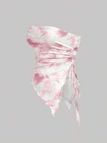 SHEIN MOD 3件套女士休闲抹胸上衣，不对称下摆设计，适合约会和外出穿着。 - 彩色 - 查看 8