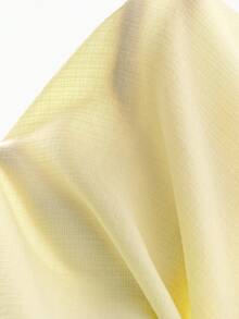 SHEIN Essnce Plus-Size Women's Summer Light Yellow Dress,Smart Casual Tea Party Short Dress,Fashionable Loose Comfortable Everyday Basic Versatile Curve Outfits - Light Yellow - View 6