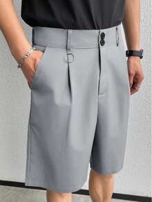 Manfinity Hypemode Men's Casual Loose Shorts - Light Grey - View 6