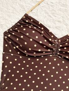 Swim Mod 女士沙滩度假波点印花连体泳衣 - 彩色 - 查看 6