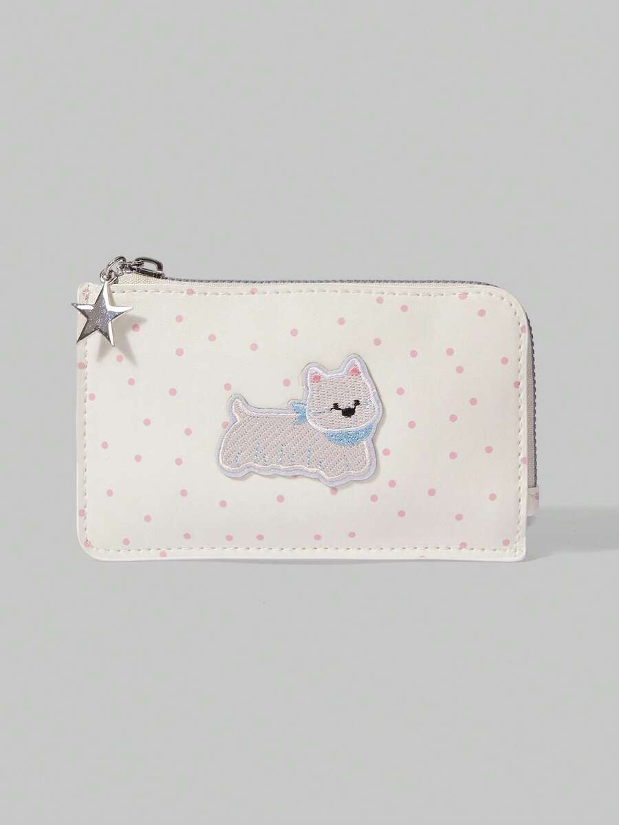 ROMWE Kawaii Ví đựng tiền lẻ tiện dụng hình hoạt hình dễ thương - Màu trắng d - Xem 1