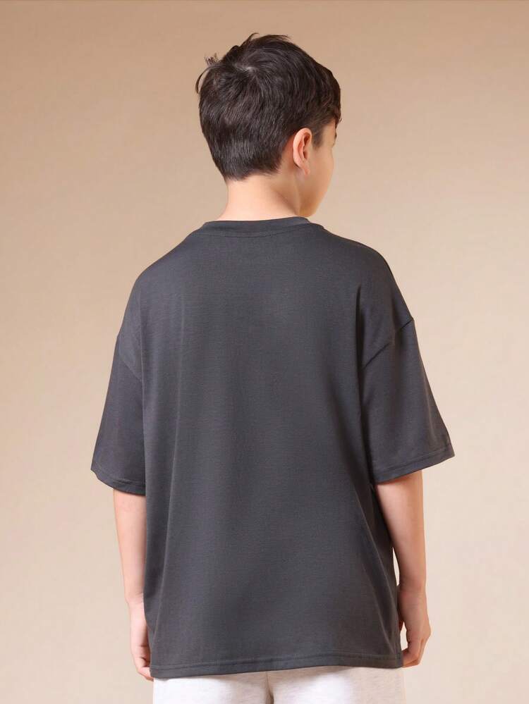 Oversized Tee With Miami Nights Print