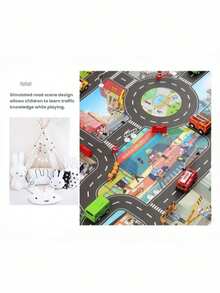 Children's Toys 83*57 English Version Civilized City Scene Parking Lot Indoor Car Playing Game Mat - English version - View 9