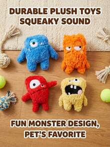 PETSIN Monster Plush Dog Toy With BB Sounds, Interactive Play For Dogs - Multicolor - View 11