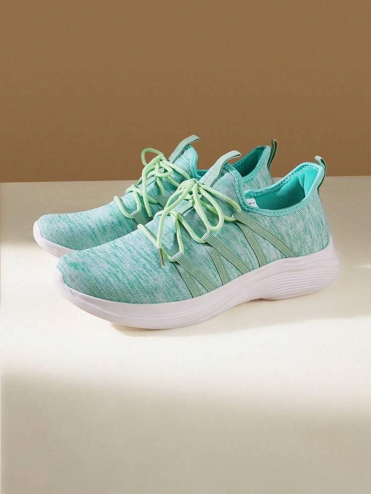 CUCCOO EASI Cloud Soft Sole, Women's Integrated Running Shoes, Breathable Mesh Skipping Rope Sneakers, Light Walking Shoes, Walking On The Feet, Soft Elastic Running Shoes, Women's Breathable Sneakers, Gym Training Jogging Shoes, Fashionable Light-Colored, Integrated Street Jogging, Retro Casual Style