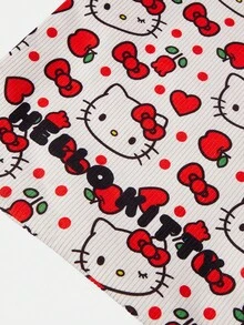 HELLO KITTY AND FRIENDS | SHEIN Ladies' Cute Cartoon Pattern Convenient Handbag - Màu Đỏ Sâu - Xem 4