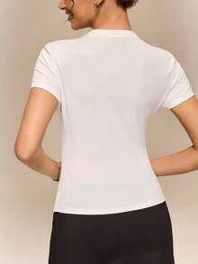 Firalyn New Arrival Spring/Summer Letter Print Slim Fit Sporty T-Shirt - Multicolor - View 2