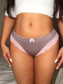 Lowkey Lull 3pcs Women's Cotton Low Waist Casual Y2K Easy Comfort Chic Autumn Panties - Multicolor - View 1