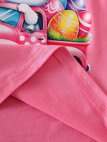 1件女童短袖圆领T恤，春夏款 - 粉色 - 查看 8