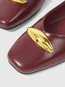 Sleekvia Women's Buckle Design Daily Travel Casual Shoes - Burgundy - View 8