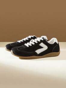 CUCCOO EASI Zapatillas deportivas casuales cómodas y de suela plana para mujer - Negro - Ver 3