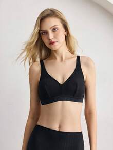 Ocili Thin Cotton Camisole Tank Top, 3-Button, Adjustable Straps, Cropped Length, Backless Design, Sold Individually - Black - View 4