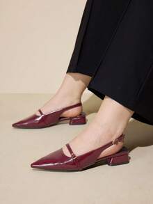 CUCCOO CURVES Women's Fashion Versatile Commuter Wide Fit Flats - Red - View 5