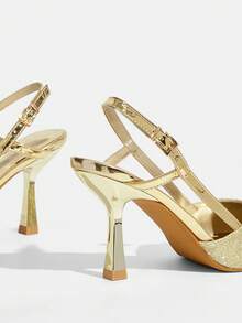 CUCCOO TILAWA Nuevos zapatos de tacón elegantes de punta fina para primavera - Dorado - Ver 11