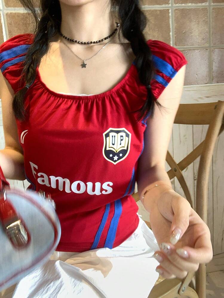 Women's Korean Style Sporty American Street Colorblock Striped Tank Top