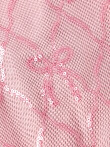 MOD Vestido mini con lentejuelas en color albaricoque con espalda descubierta, vestido para el Día de San Valentín, vestido de Año Nuevo, vestido de fiesta, vestido elegante, vestido f - Rosa - Ver 6