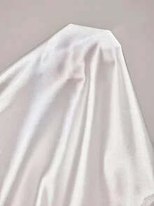 Slumberist Áo ngủ gợi cảm bằng lụa giả, viền ren tan trong nước, xẻ tà bên hông, dây chéo sau lưng. - trắng - Xem 8