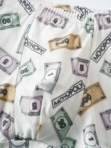 MONOPOLY X SHEIN Tween Boy 2pcs Allover Print Elastic Waist Comfortable Boxer Briefs - Black - View 5