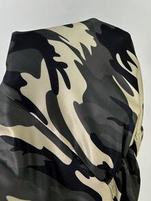 SHEIN EZwear 女士迷彩印花褶皱骑行短裤，瑜伽运动两件套短裤，女式军装短裤，女士迷彩服，女士迷彩套装，女士迷彩短裤，女士迷彩短裤 - 彩色 - 查看 7