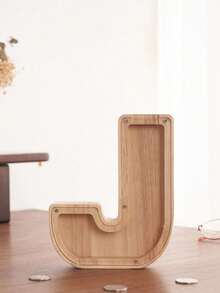 木质大字母存钱罐，字母造型，可定制首字母，趣味生日、圣诞节、节日礼物 - 彩色 - 查看 37