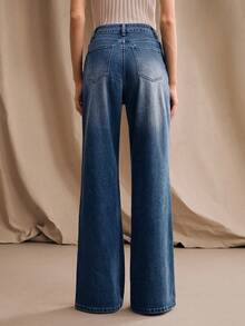 Anewsta 女士浪漫蕾丝拼接亮片钻石珍珠白牛仔裤，适合春夏、情人节派对、度假穿着 - 藍色 - 查看 7