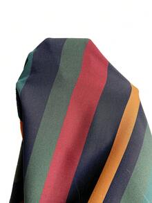 EMERY ROSE Plus Striped Print Batwing Sleeve Blouse,Flower/Spring/Summer/Vacation - Multicolor - View 5