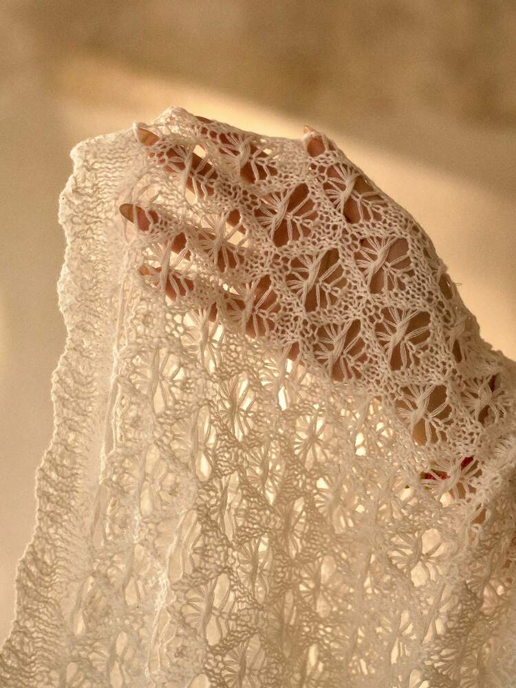 ELEGANT DETACHABLE FLORAL NECKLACE BROOCH, METAL DECORATIVE SEXY BACKLESS SHEER TEXTURE WOMEN BEACH COVER UP DRESS