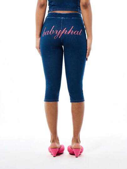 BABYPHAT SDBP681 - QUẦN LEGGING JERSEY CAPRI DENIM LOOK CÓ TOPSTITCH