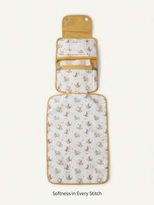 Cozy Pixies 1个牛津布尿布包，多功能一体包，方便携带，可拆卸可折叠婴儿尿布垫，可挂在婴儿车上，可用作尿布包、纸巾袋，适合存放和使用。 - 動物 - 查看 3