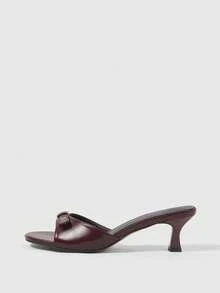 Sleekvia Nuevas sandalias de tacón alto de verano para mujer - Burdeos - Ver 7