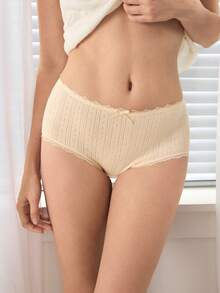Ocili Quần lót nữ thời trang phối ren và nơ. - Màu Khaki - Xem 6