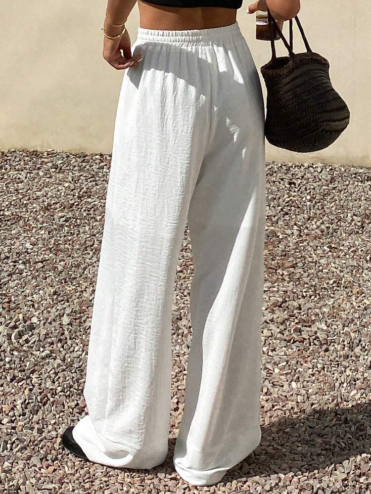 Spring & Summer Fashion Music Festival Valentine's Day Casual Vacation Beach White Women Pants