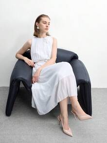 CUCCOO BIZCHIC 女士鞋履春秋新款法式尖头低帮性感派对约会鞋露跟细高跟女鞋 - 裸色 - 查看 6