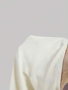 SHEIN MOD Blusa de mujer con mangas acampanadas y nudo delantero en blanco, disfraz calado, top de pirata vintage, ropa hippie, blusas para salir con protección UV - Blanco - Ver 6