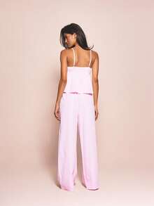 MISSGUIDED 女士格纹印花吊带背心和阔腿裤睡衣套装家居服两件套夏季 - 彩色 - 查看 4