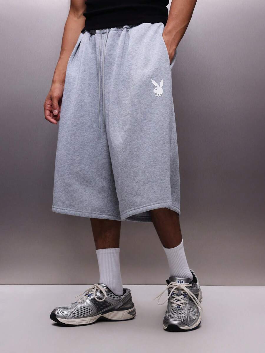 PLAYBOY X SUMWON Men Shorts - Gray Blue - View 1
